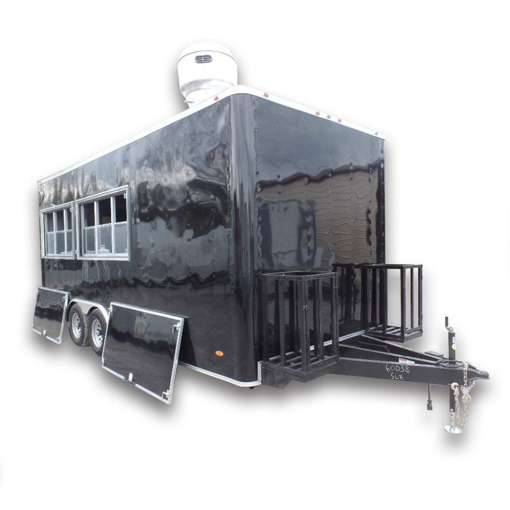 8.5′ x 20′ Black Concession Food Catering Event Trailer