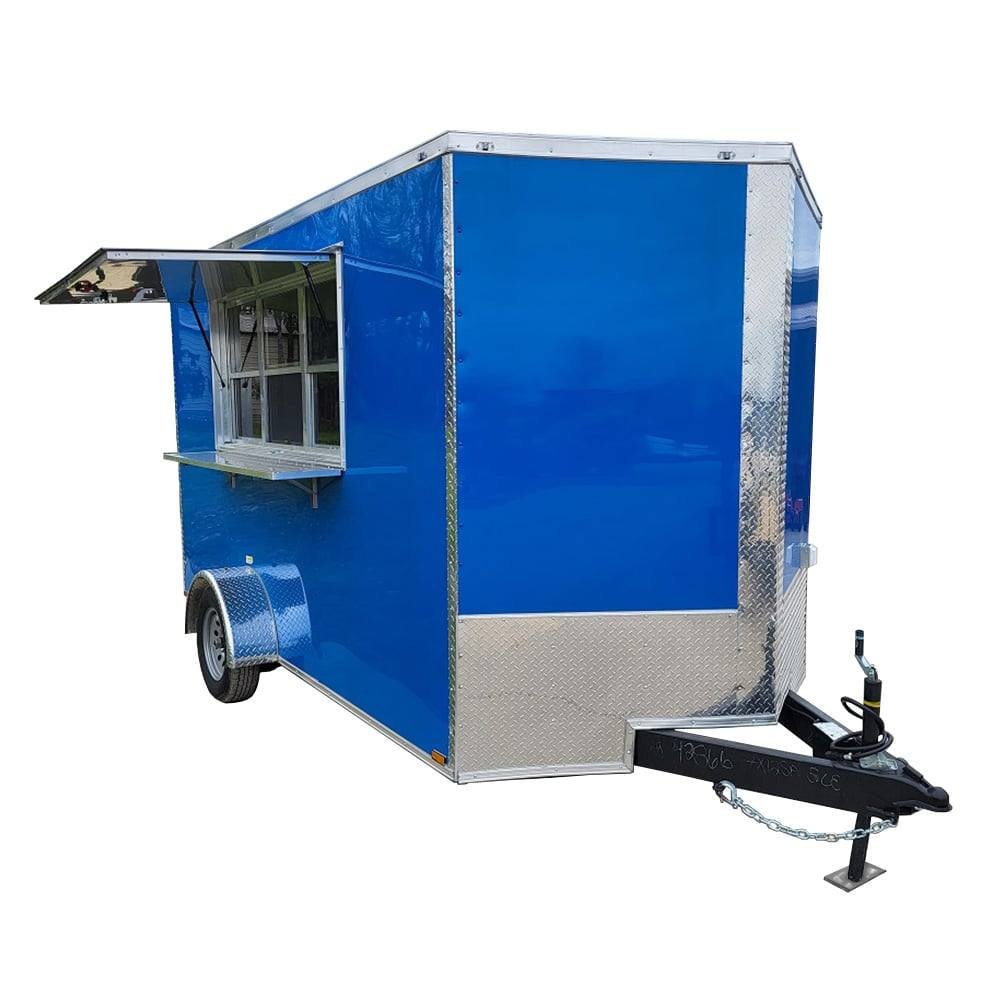 Concession Trailer 7′ X 12′ Blue Food Event Catering