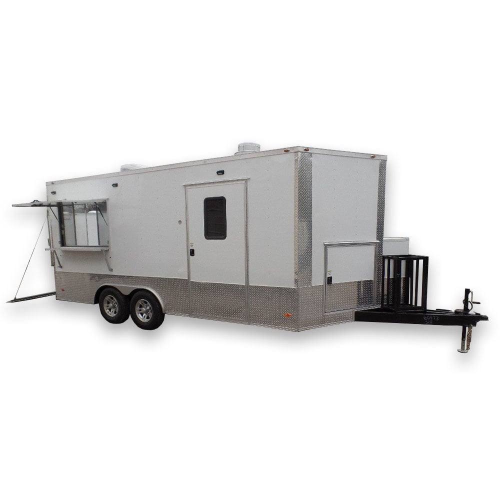 8.5′ x 18′ White Concession Food Event Trailer