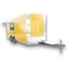 8.5 x 16 yellow concession trailer with full sink package
