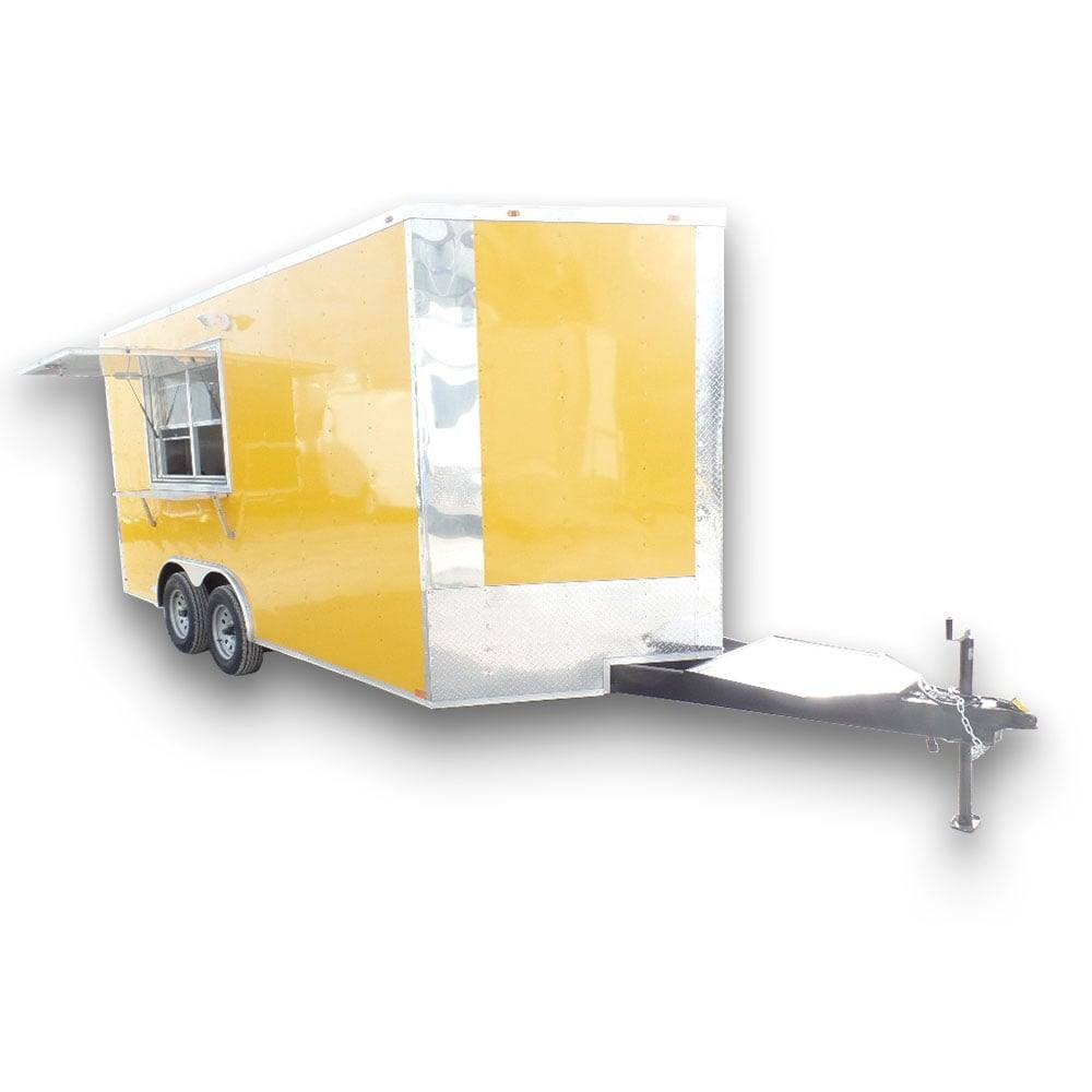 8.5′ x 16′ Yellow Event Concession Food Trailer