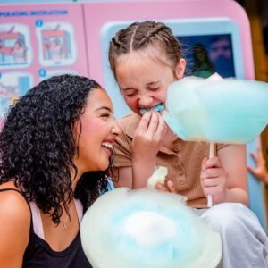 Sweet Spin cotton candy vending machine front view - view 2
