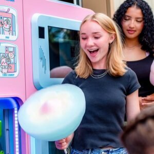 Sweet Spin cotton candy vending machine front view - view 5