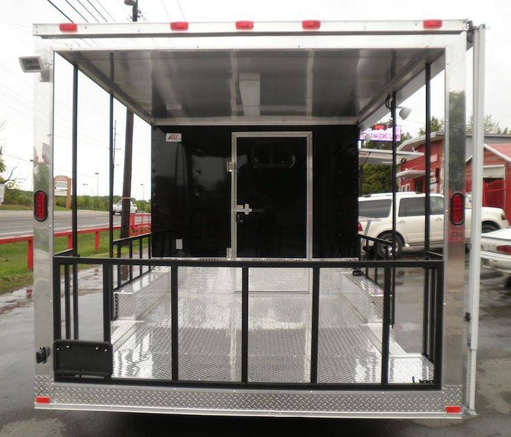 Concession Trailer 8.5’x20′ Black – Smoker BBQ Catering Event — photo 5