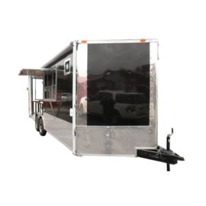 Concession Trailer 8.5'x20' Black - Smoker BBQ Catering Event