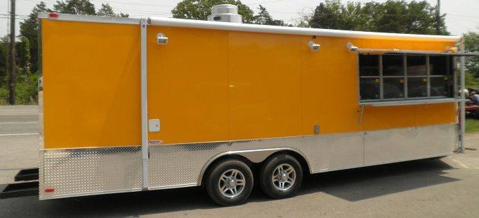 Concession Trailers 8.5’x24′ Yellow – Vending Food Catering Event trailer — photo 3