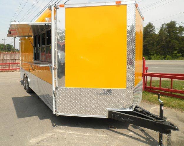 Concession Trailers 8.5’x24′ Yellow – Vending Food Catering Event trailer — photo 7
