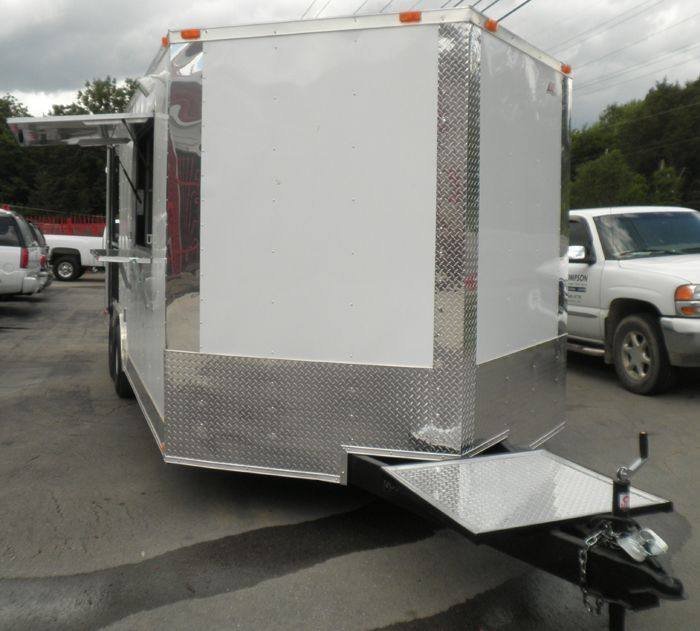 Concession Trailer 8.5’x20′ White – BBQ Smoker Event Catering — photo 2