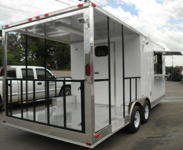 Concession Trailer 8.5’x20′ White – BBQ Smoker Event Catering — photo 7