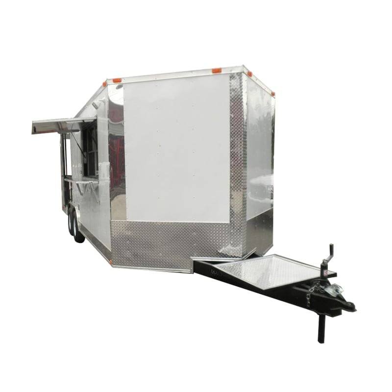 Concession Trailer 8.5’x20′ White – BBQ Smoker Event Catering