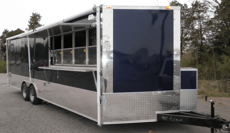Concession Trailer 8.5’x24′ Blue Catering Food Vending Event With Appliances — photo 3