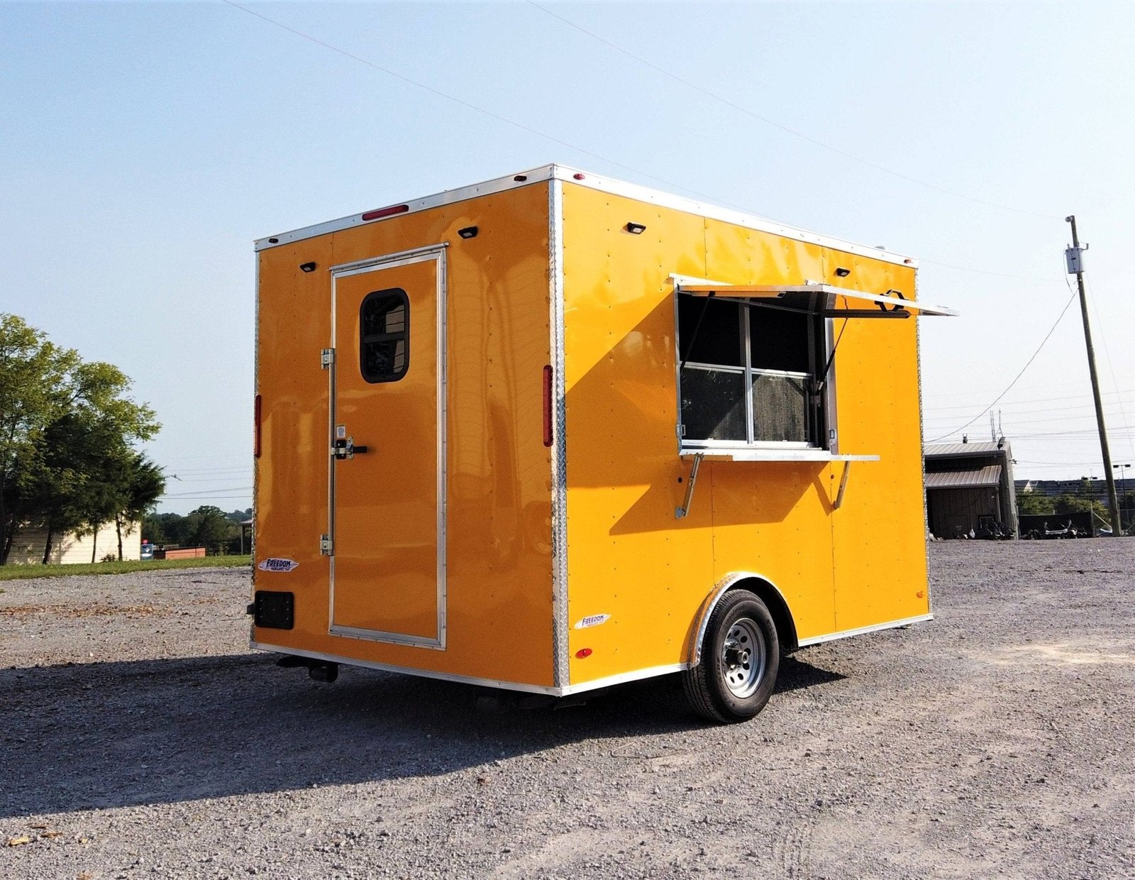 8.5′ x 12′ Yellow Concession Food V-Nose Trailer — photo 6