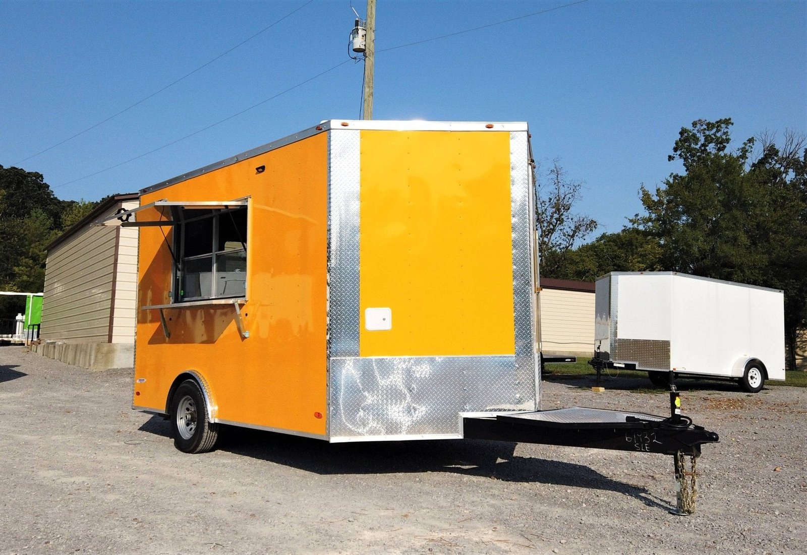 8.5′ x 12′ Yellow Concession Food V-Nose Trailer