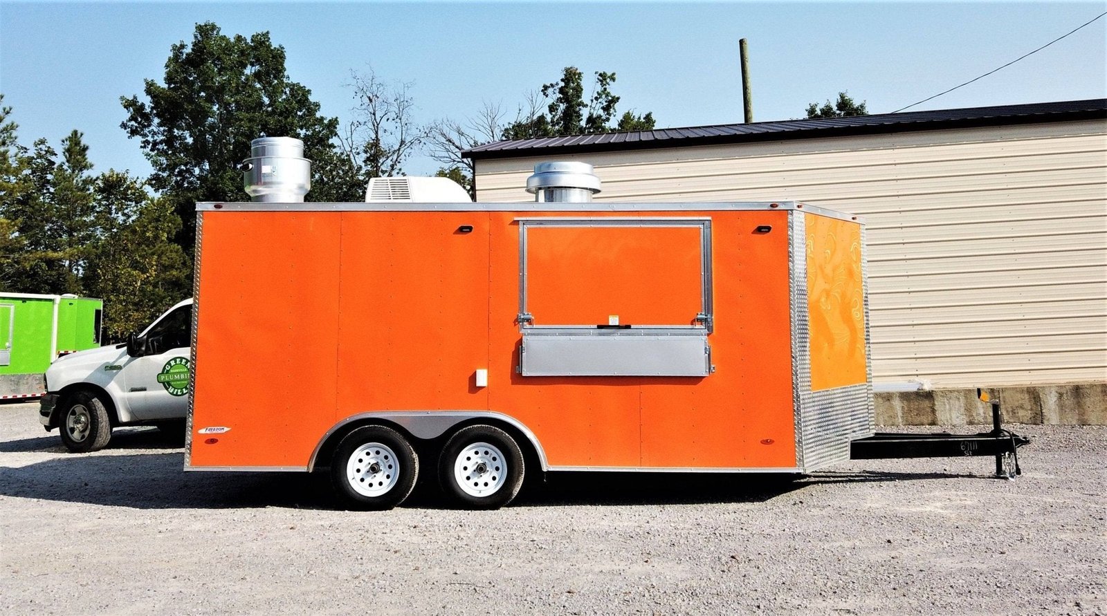 8.5′ x 16′ Orange Concession Food Trailer With Appliances — photo 4