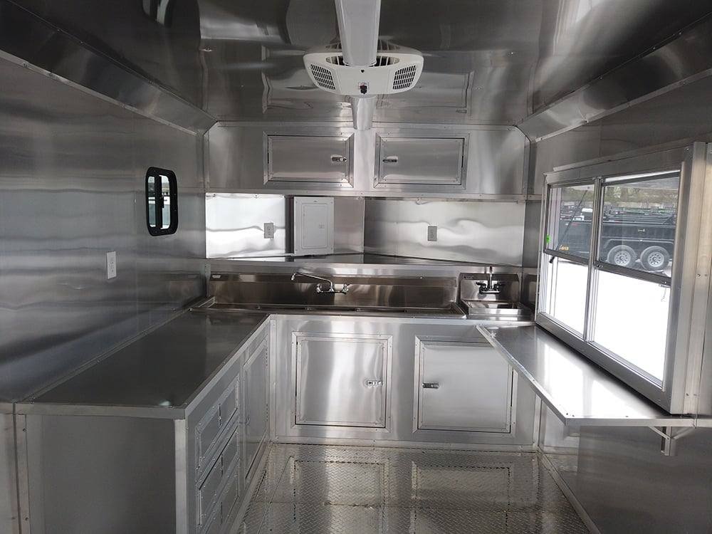 8.5′ x 24′ Black Porch Style BBQ Concession Food Trailer — photo 8