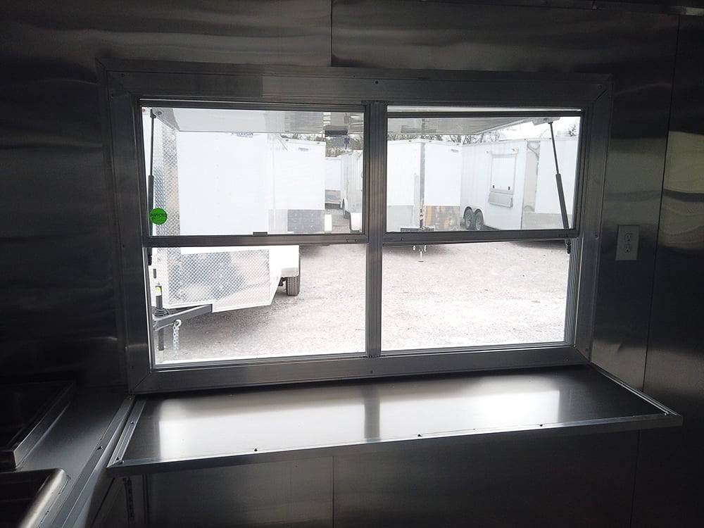 8.5′ x 24′ Black Porch Style BBQ Concession Food Trailer — photo 7