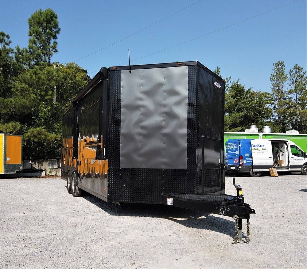 8.5′ x 22′ Black BBQ Porch Concession Food Trailer — photo 4
