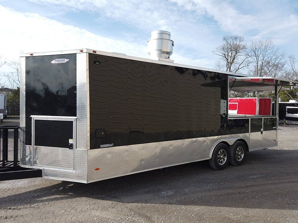 Black 8.5 X 24′ Porch Style Concession Food Trailer — photo 9