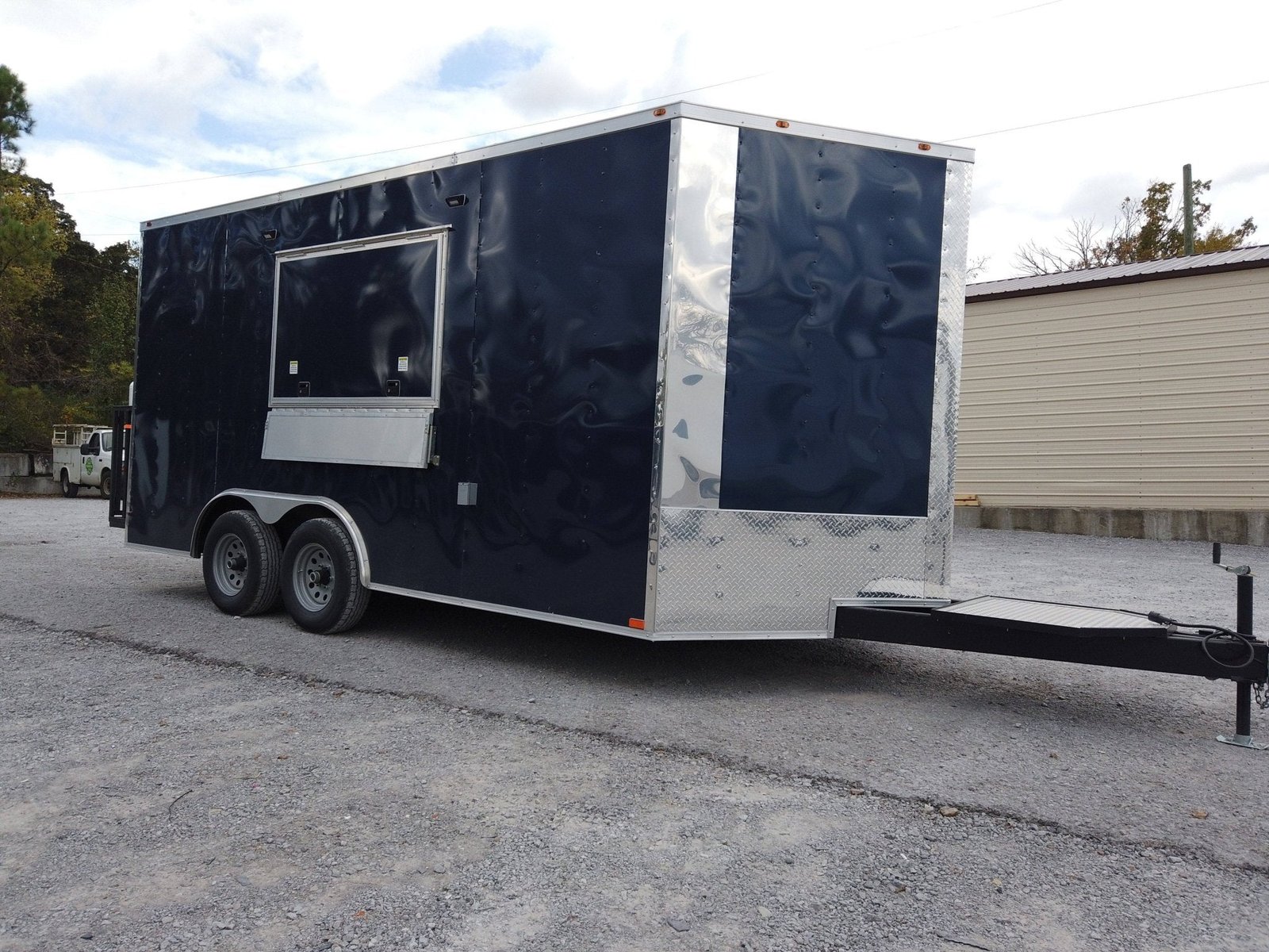 8.5′ x 16′ Indigo Blue Concession Trailer with Appliances — photo 3