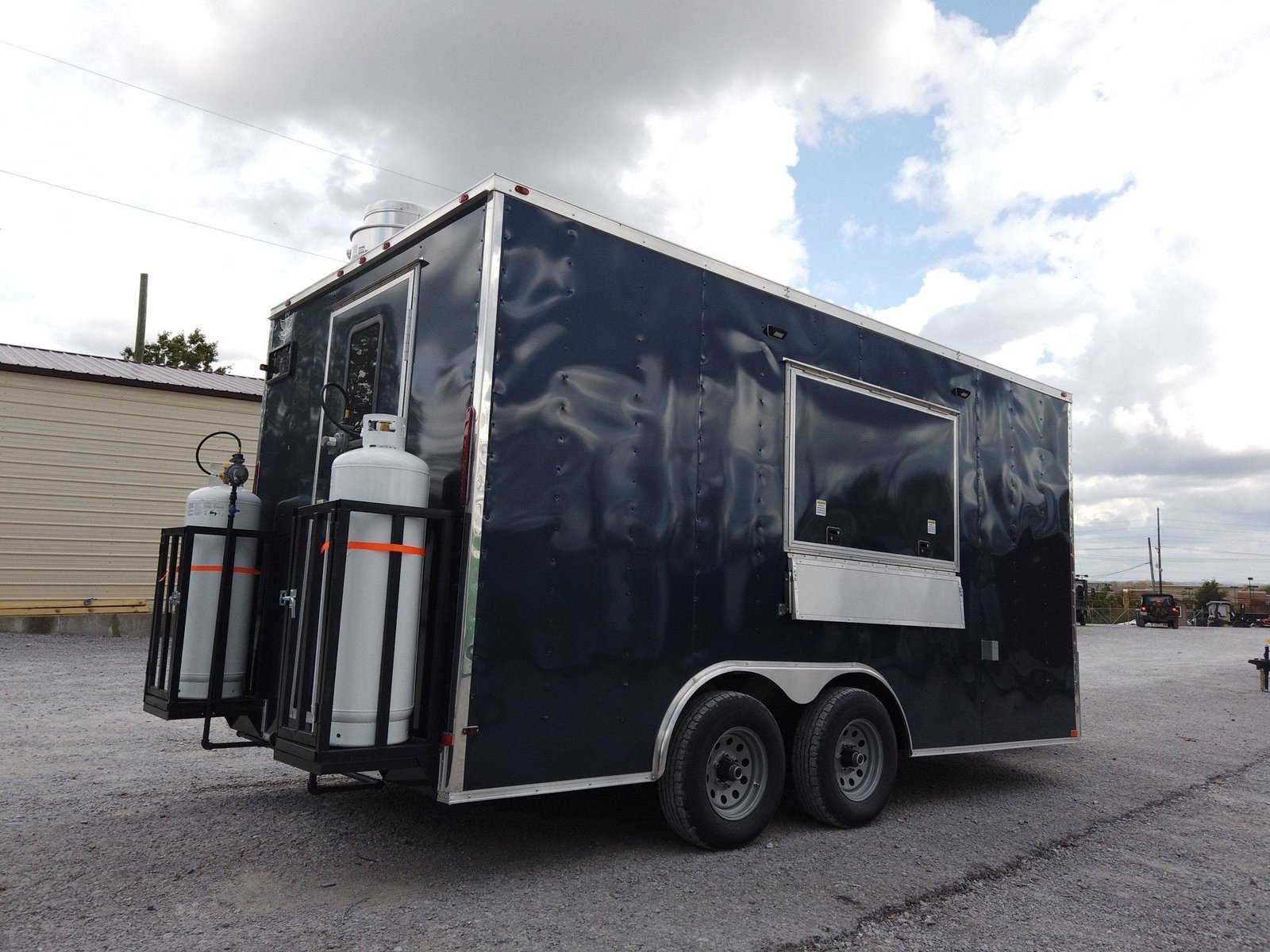 8.5′ x 16′ Indigo Blue Concession Trailer with Appliances — photo 5
