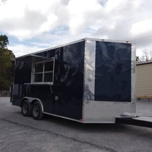 8.5' x 16' Indigo Blue Concession Trailer with Appliances