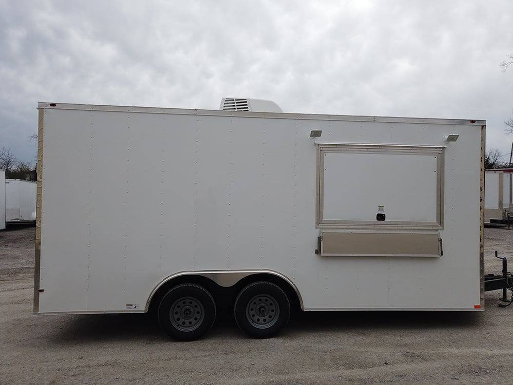 8.5′ x 18′ White Vending Concession Food Trailer — photo 4