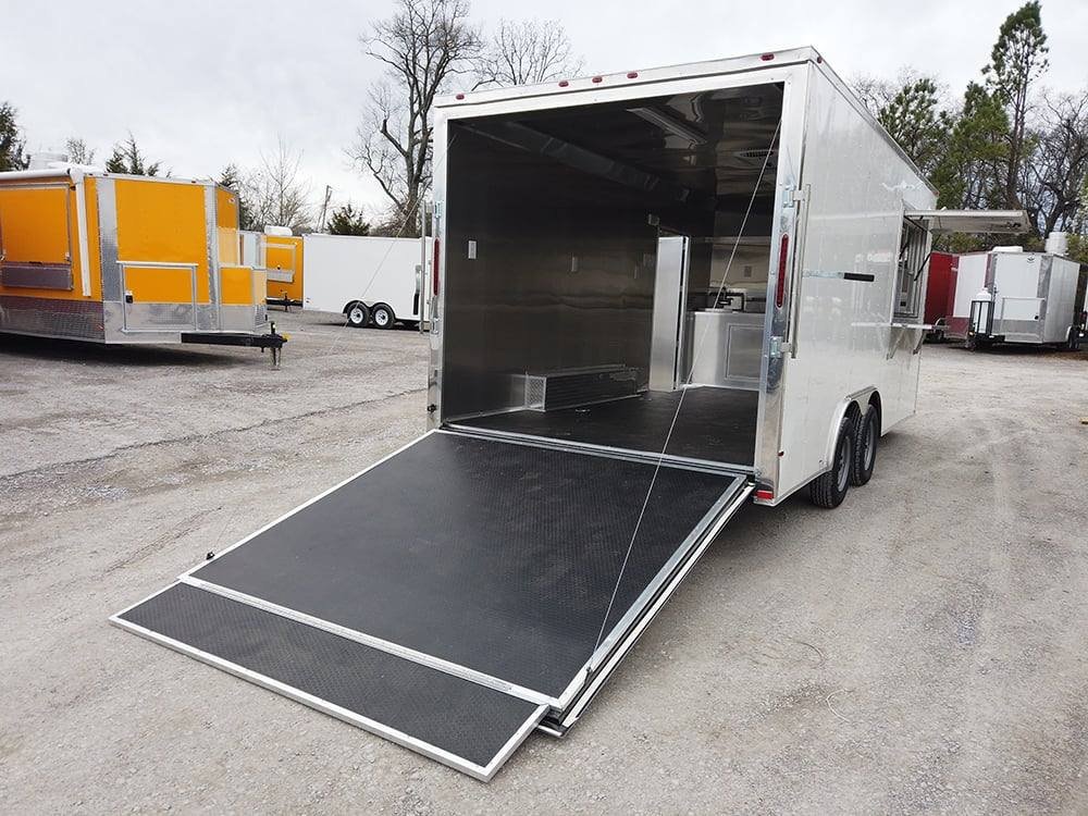 8.5′ x 18′ White Vending Concession Food Trailer — photo 2