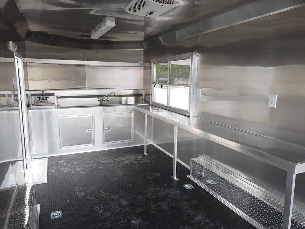 8.5′ x 18′ White Vending Concession Food Trailer — photo 8