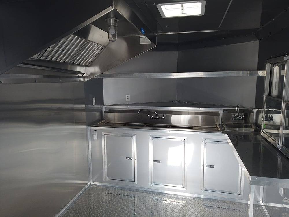 8.5′ x 22′ Charcoal Grey BBQ Porch Concession Food Trailer — photo 2