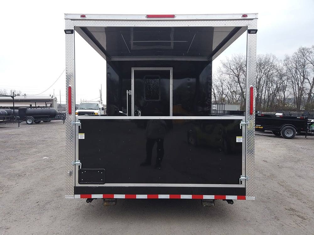 8.5′ x 22′ Black BBQ Porch Concession Food Event Trailer — photo 10
