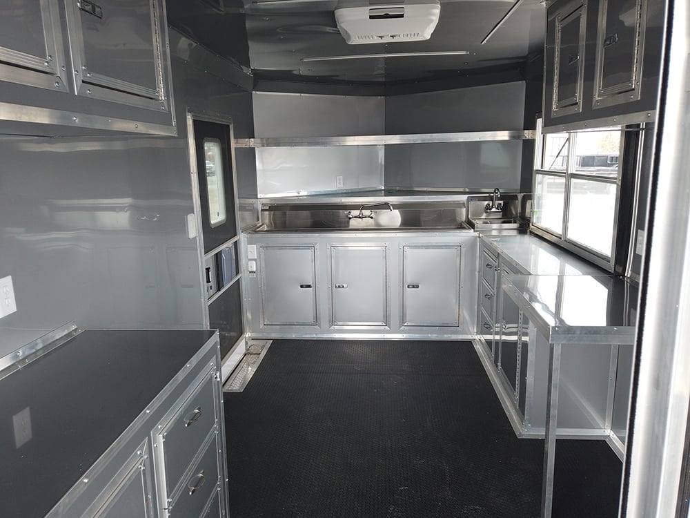 8.5′ x 22′ Black BBQ Porch Concession Food Event Trailer — photo 7