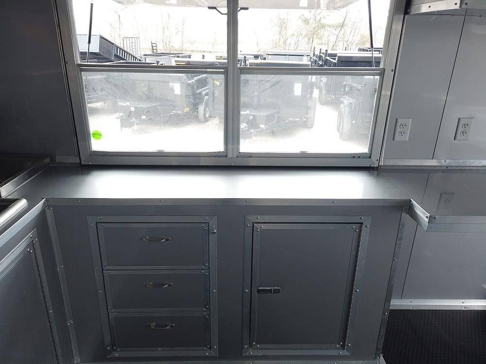 8.5′ x 22′ Black BBQ Porch Concession Food Event Trailer — photo 11