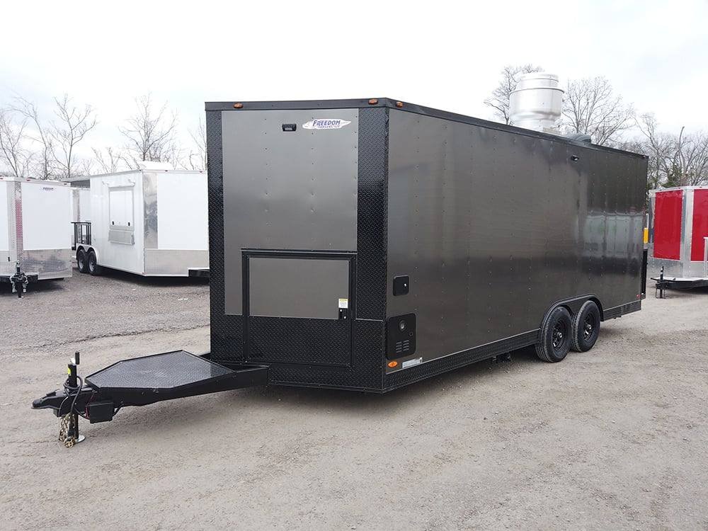 8.5′ x 20′ Charcoal Grey Concession Food Trailer — photo 12