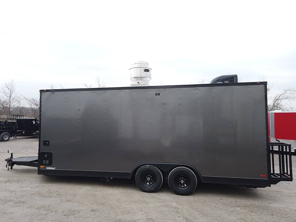 8.5′ x 20′ Charcoal Grey Concession Food Trailer — photo 9