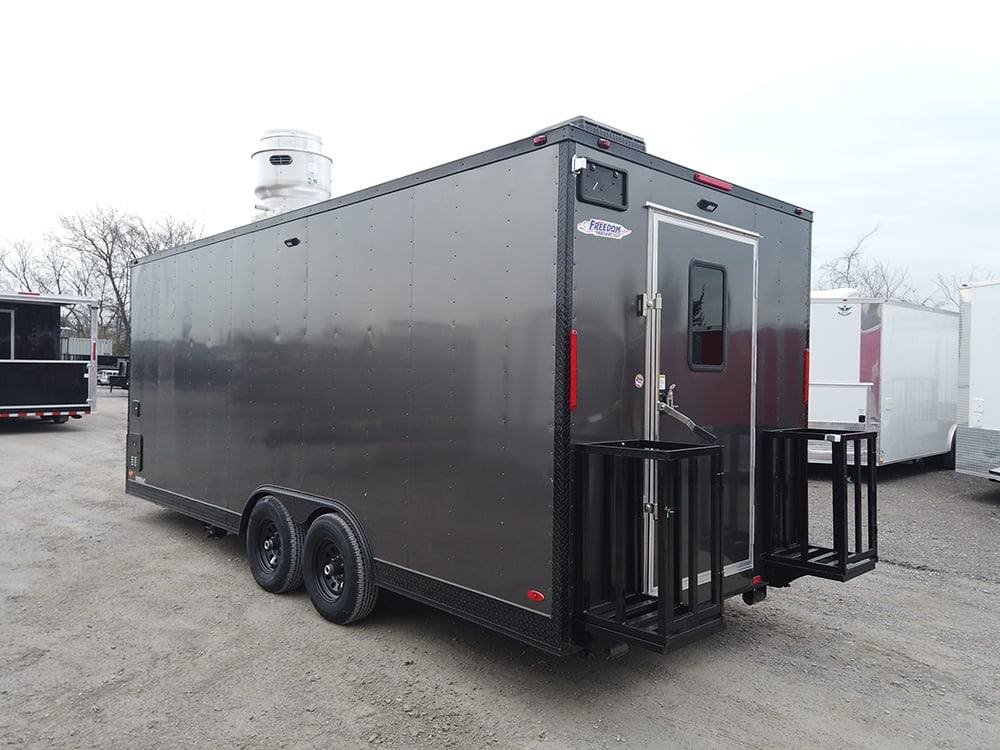 8.5′ x 20′ Charcoal Grey Concession Food Trailer — photo 10