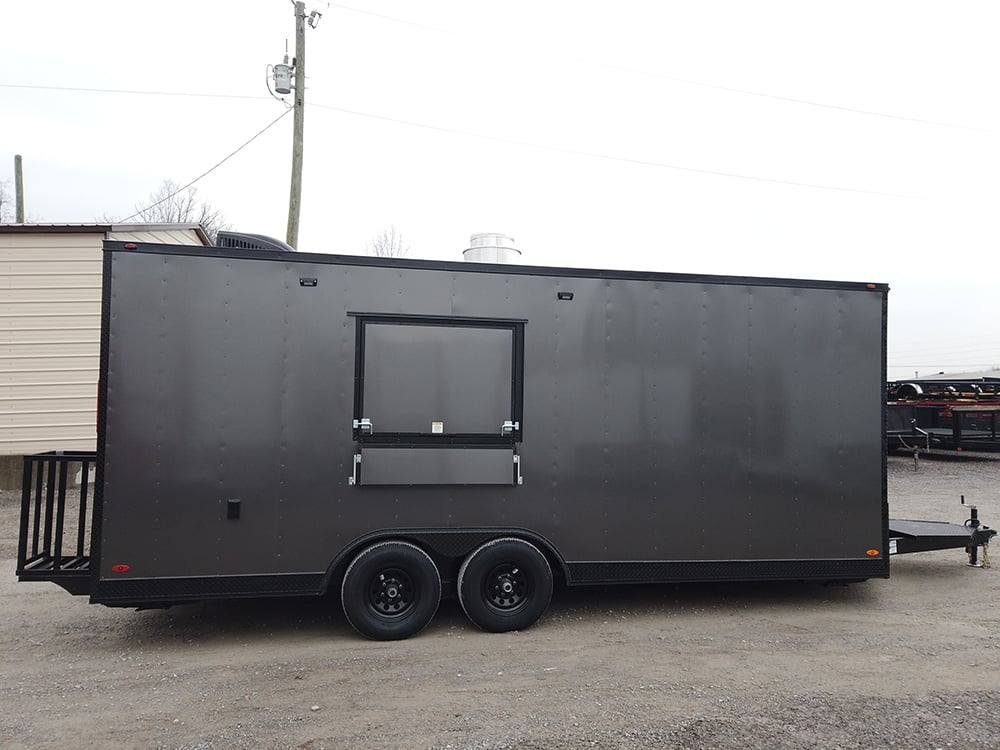 8.5′ x 20′ Charcoal Grey Concession Food Trailer — photo 2