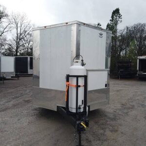 Concession Trailer 8.5' X 22' White BBQ Event Catering