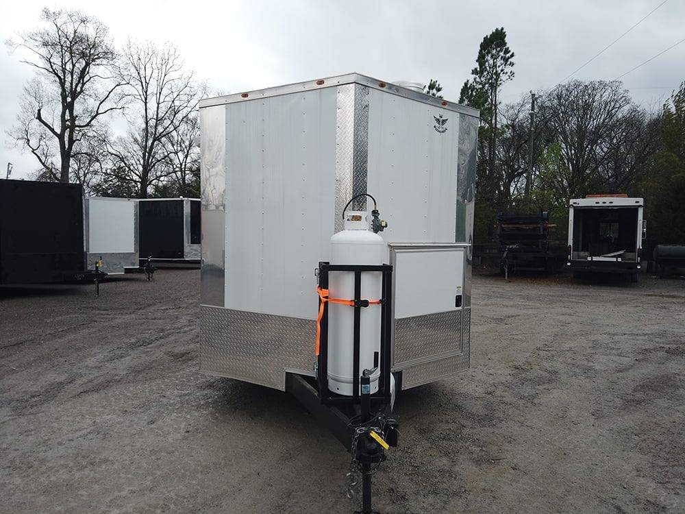 Concession Trailer 8.5′ X 22′ White BBQ Event Catering