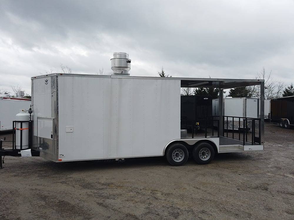Concession Trailer 8.5′ X 22′ White BBQ Event Catering — photo 3