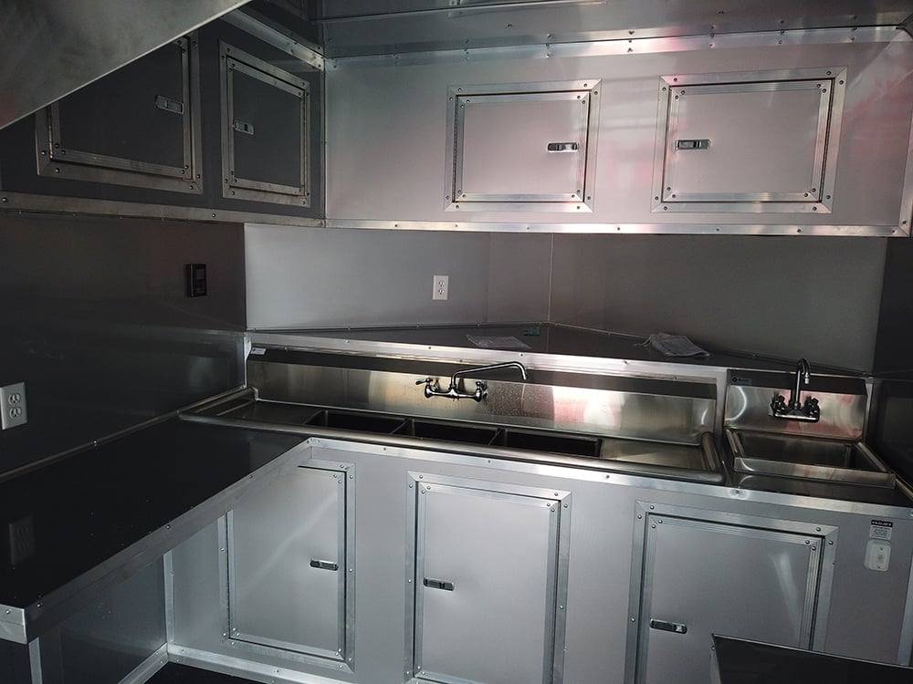 8.5′ x 20′ Charcoal Grey Concession Food Trailer — photo 11