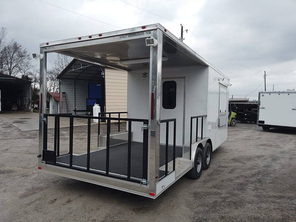 Concession Trailer 8.5′ X 22′ White BBQ Event Catering — photo 7