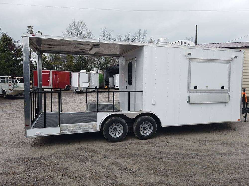 Concession Trailer 8.5′ X 22′ White BBQ Event Catering — photo 9