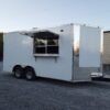 8.5 x 16 White Generator Trailer with 5-foot window and generator platform