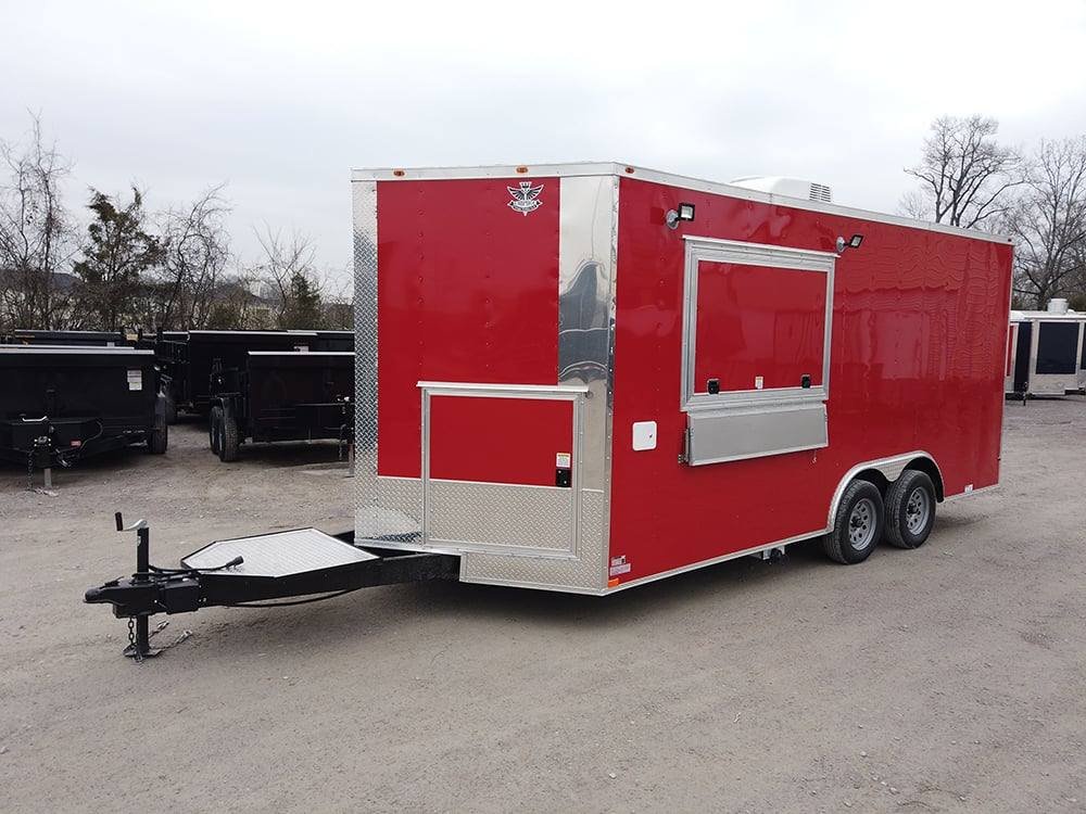 8.5′ x 18′ Red Elite Style Concession Food Trailer — photo 8