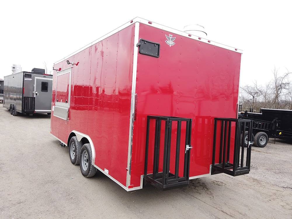 8.5′ x 18′ Red Elite Style Concession Food Trailer — photo 10
