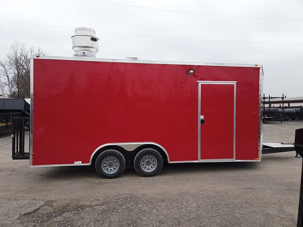 8.5′ x 18′ Red Elite Style Concession Food Trailer — photo 9