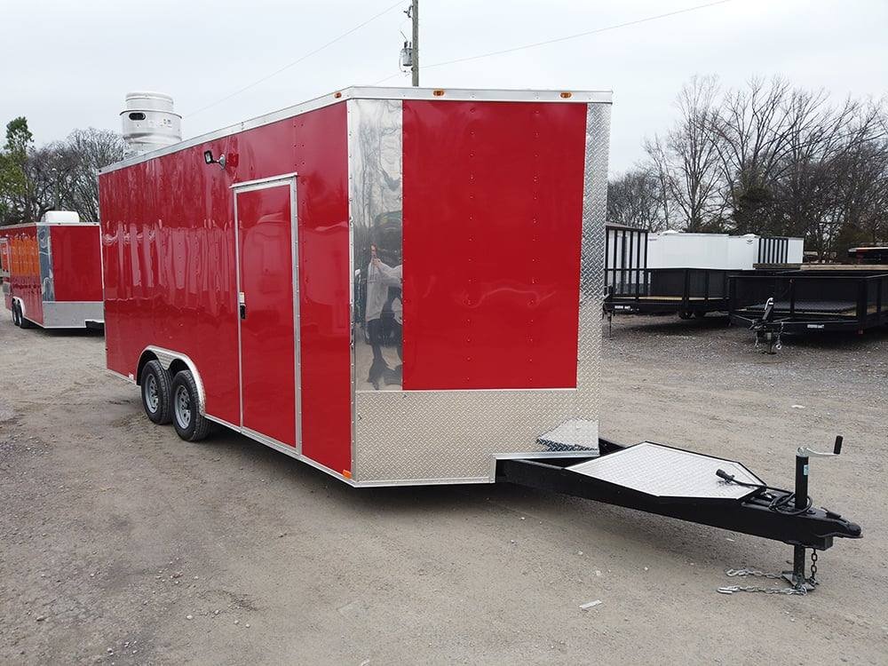 8.5′ x 18′ Red Elite Style Concession Food Trailer — photo 15