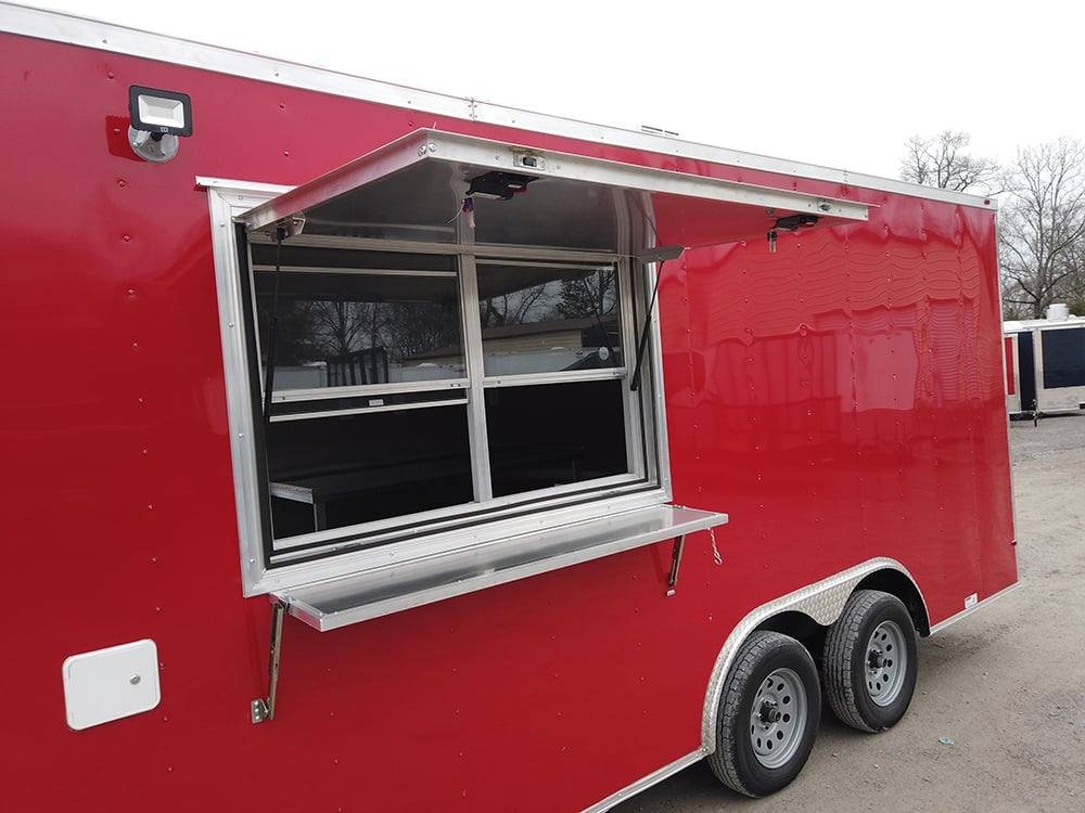 8.5′ x 18′ Red Elite Style Concession Food Trailer — photo 2