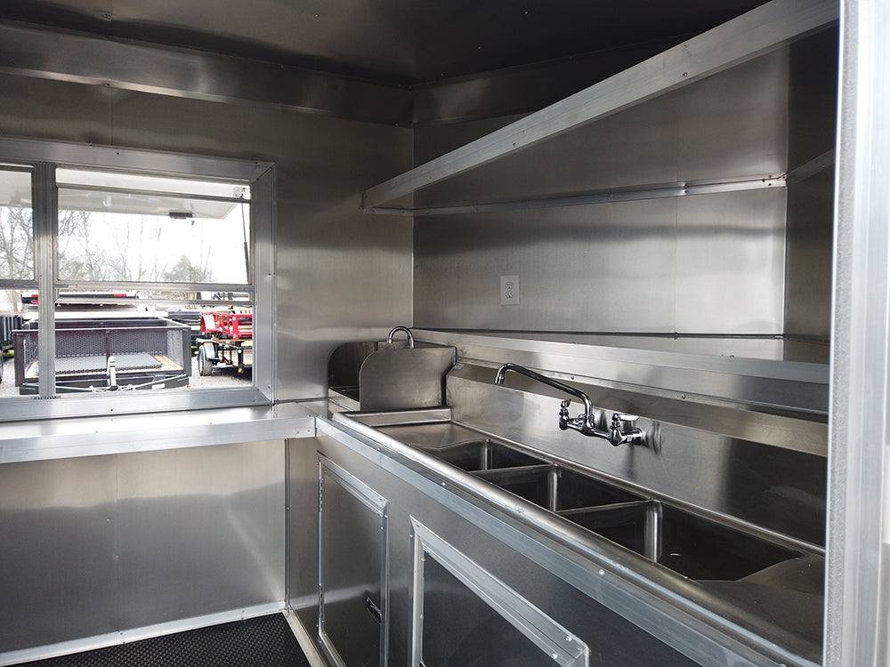 8.5′ x 18′ Red Elite Style Concession Food Trailer — photo 14
