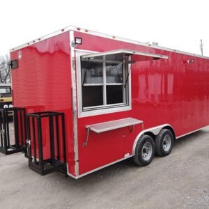 8.5' x 20' Victory Red BBQ Vending Concession Food Trailer